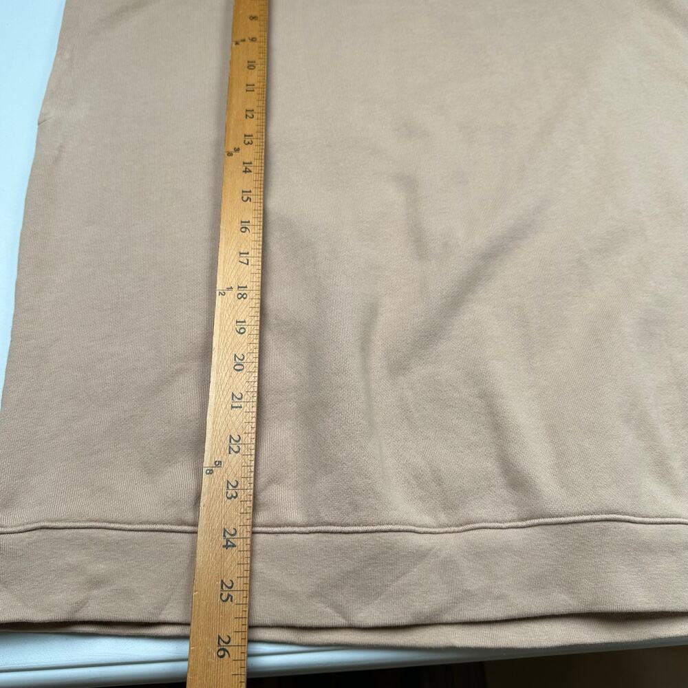 Madewell Top Womens XL Tan Resourced Cotton Short Sleeve Relaxed Sweatshirt - Picture 12 of 14